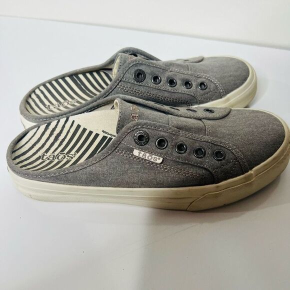 Taos EZ-Soul Gray Slip On Sneaker Mule Sz 7.5 - Picture 5 of 8